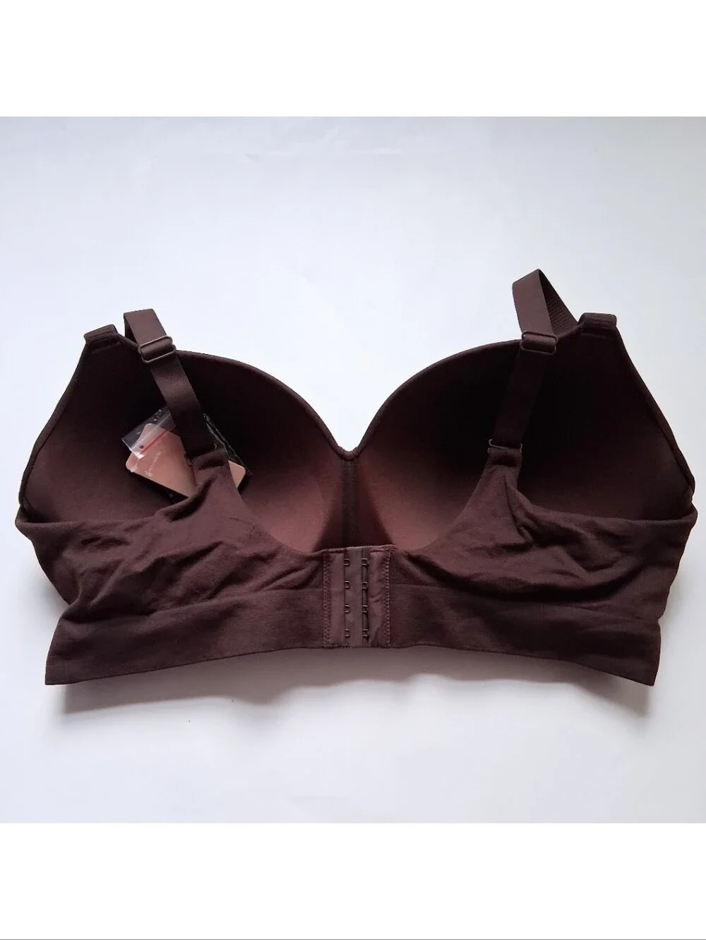 Feelingirl Wireless Push Up Bra Seamless 3XL Brown Full Coverage Comfort Smooth